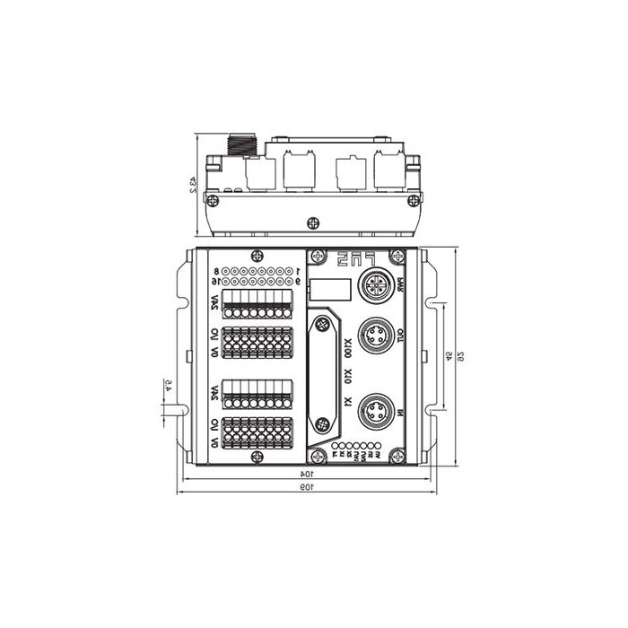 CC-Link protocol, IP20, 16DI/DO adaptive configuration, PNP, terminal, Remote module, 009D13